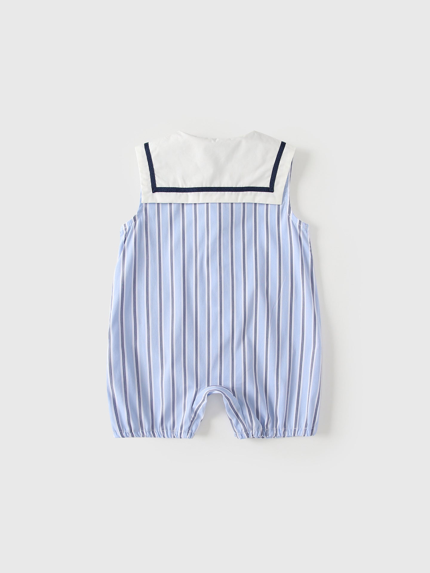 Summer Arrival Baby Boys Sleeveless Striped Pattern Preppy Rompers Bodysuits