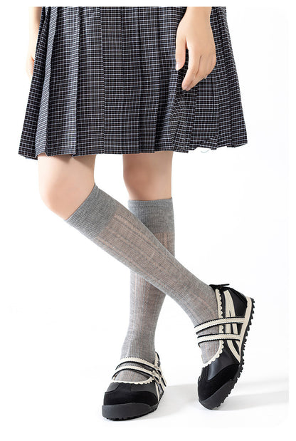 Summer Baby Kids Girls Breathable Thin Solid Color Stockings