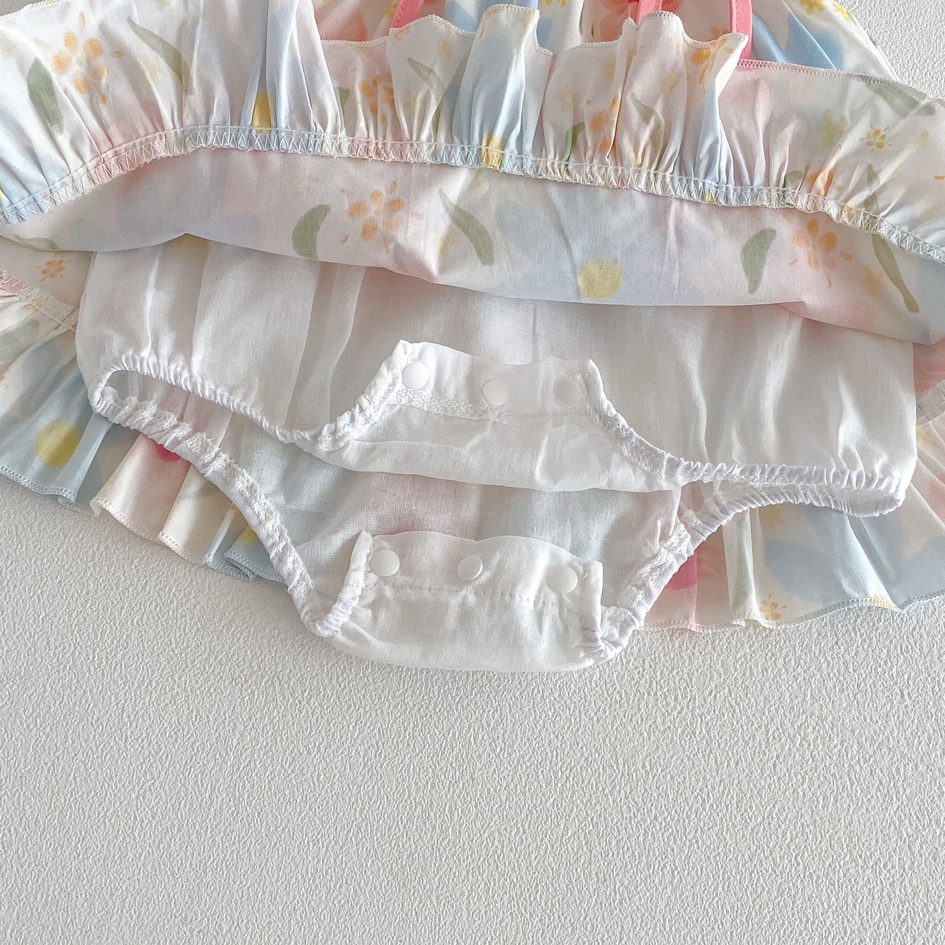 Design Summer Baby Kids Girls Pink Sleeveless Flowers Pattern Strap Bodysuit Dress, MyKids-USA®, Baby & Toddler Dresses, MyKids-USA -  -  -  -  -  -  - .