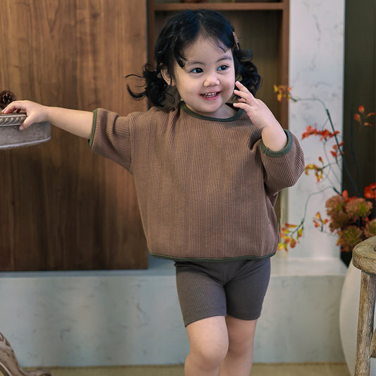 Summer New Arrival Baby Kids Unisex Casual Thin Solid Color Elastic Basic Shorts