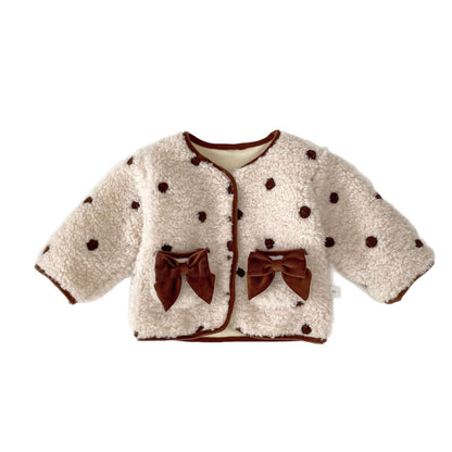 Winter and Autumn Baby Kids Girls Long Sleeves Dots Pattern Fluffy Top and Flared Pants Clothing Set, MyKids-USA®, Baby & Toddler Outfits, MyKids-USA -  -  -  -  -  -  - 