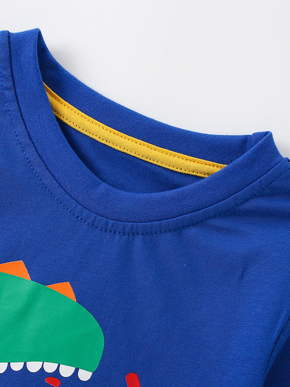 Summer Boys’ Cartoon Pattern T-shirt in European and American Style