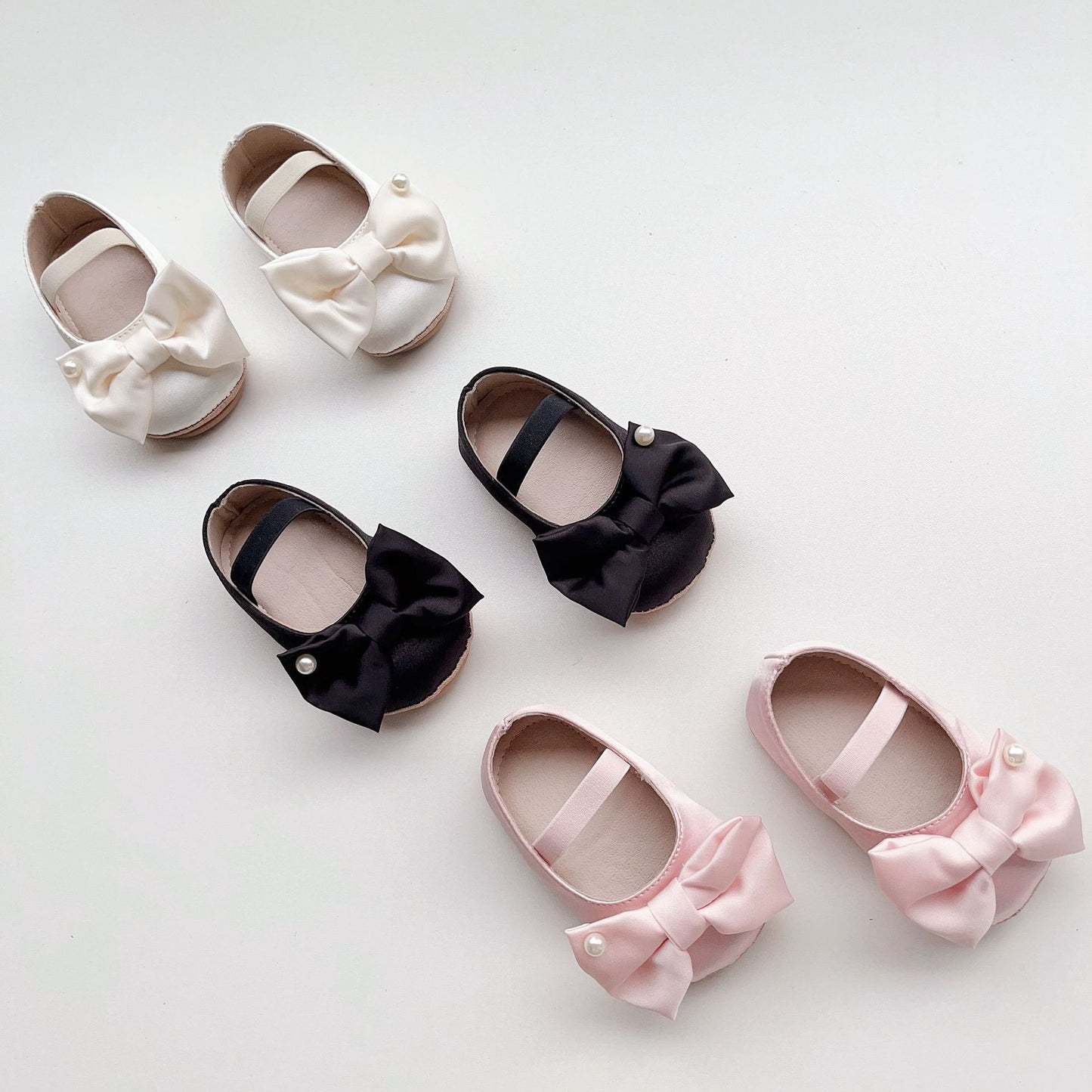 Spring Baby Girl Big Bow Toddler Soft-Sole Anti-Slip Walking Shoes