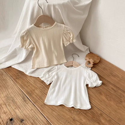 Summer Hot Selling Baby Kids Girls Short Sleeves Solid Color T-shirt, MyKids-USA®, Baby & Toddler Tops, MyKids-USA -  -  -  -  -  -  - 