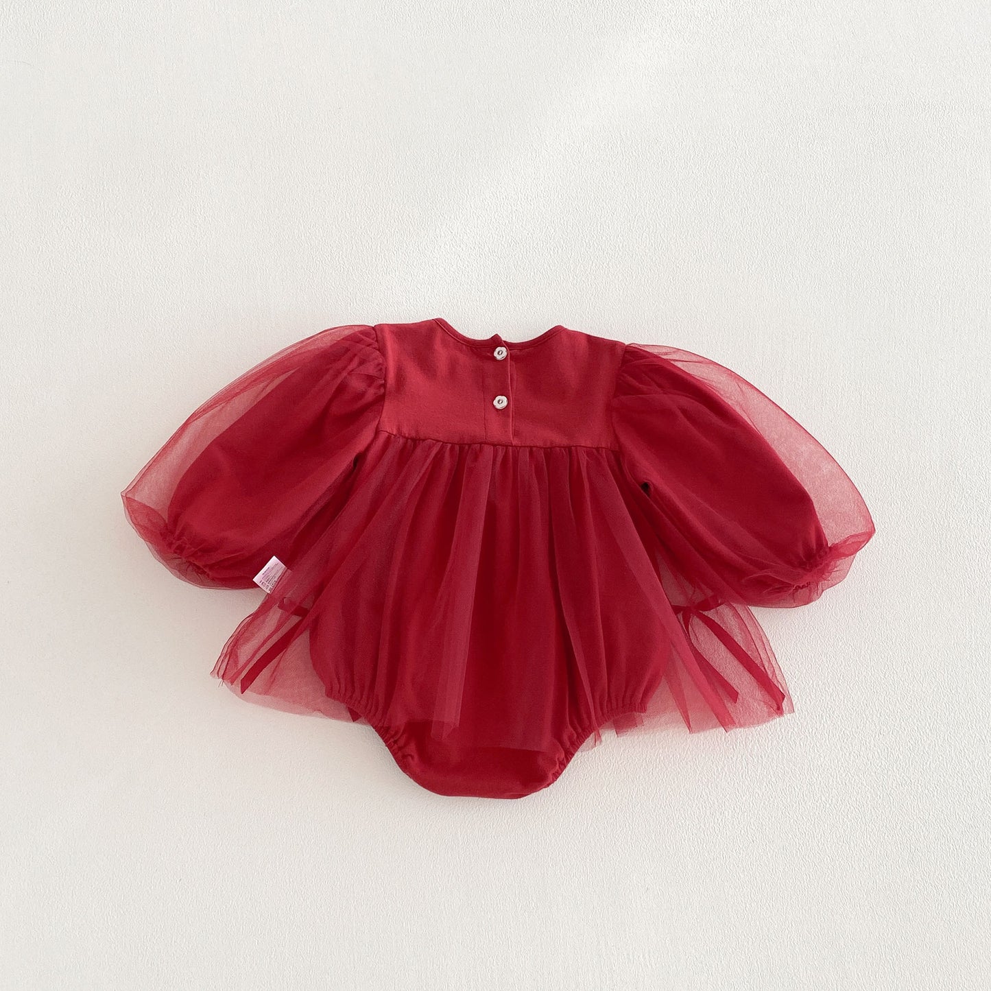 Spring Arrival Baby Girls Long Sleeves Butterfly-bows and Tulle Decorated Bodysuit, MyKids-USA®, Bodysuits, MyKids-USA -  -  -  -  -  -  - .