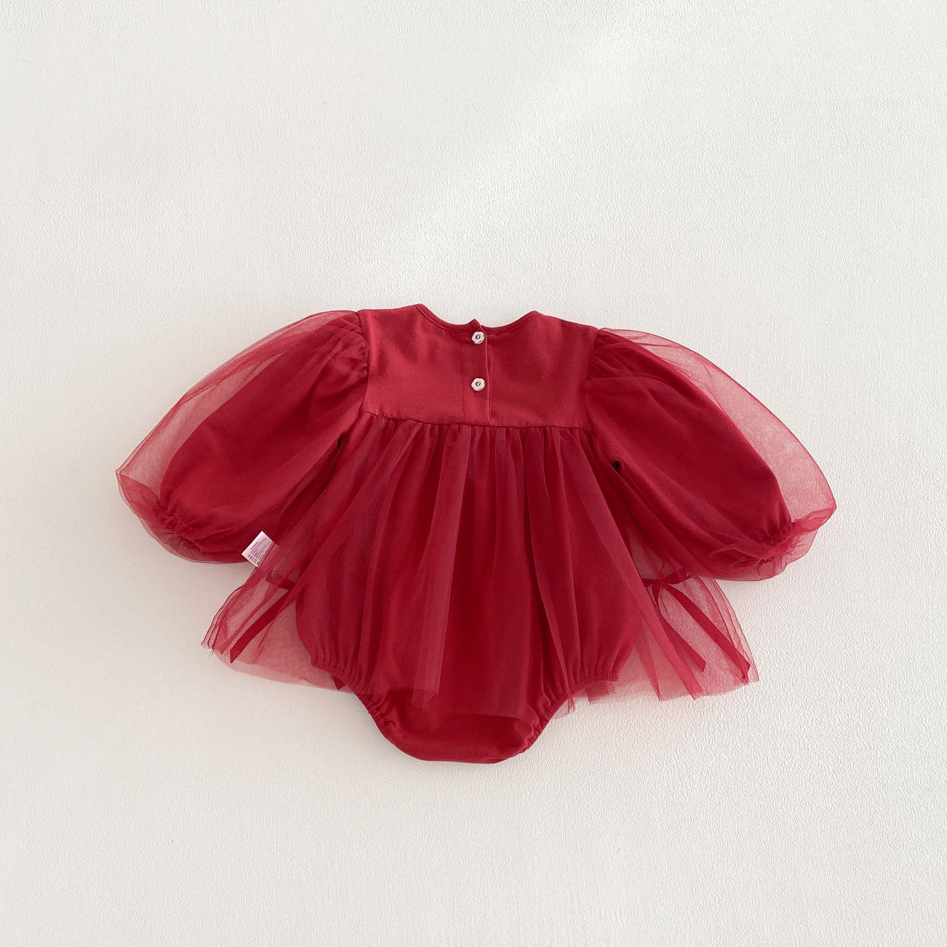 Spring Arrival Baby Girls Long Sleeves Butterfly-bows and Tulle Decorated Bodysuit, MyKids-USA®, Bodysuits, MyKids-USA -  -  -  -  -  -  - .