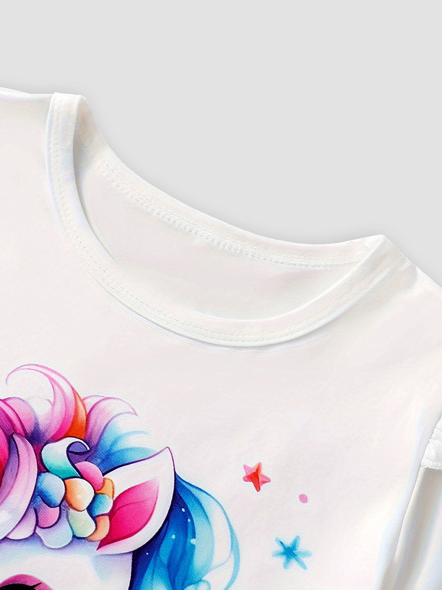 Arrival Summer Baby Kids Girls Short Sleeves Stars and Unicorn Pattern T-shirt and Shorts Clothing Set, MyKids-USA®, Baby & Children's Outfits, MyKids-USA -  -  -  -  -  -  - .