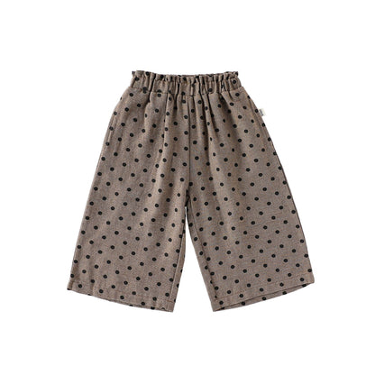 Autumn Arrival Casual Baby Kids Girls Dots Pattern Pants, MyKids-USA®, Trousers, MyKids-USA - Size/Age - 73 (6-9M) - Color - Brown -  -  - TR2509182229-B