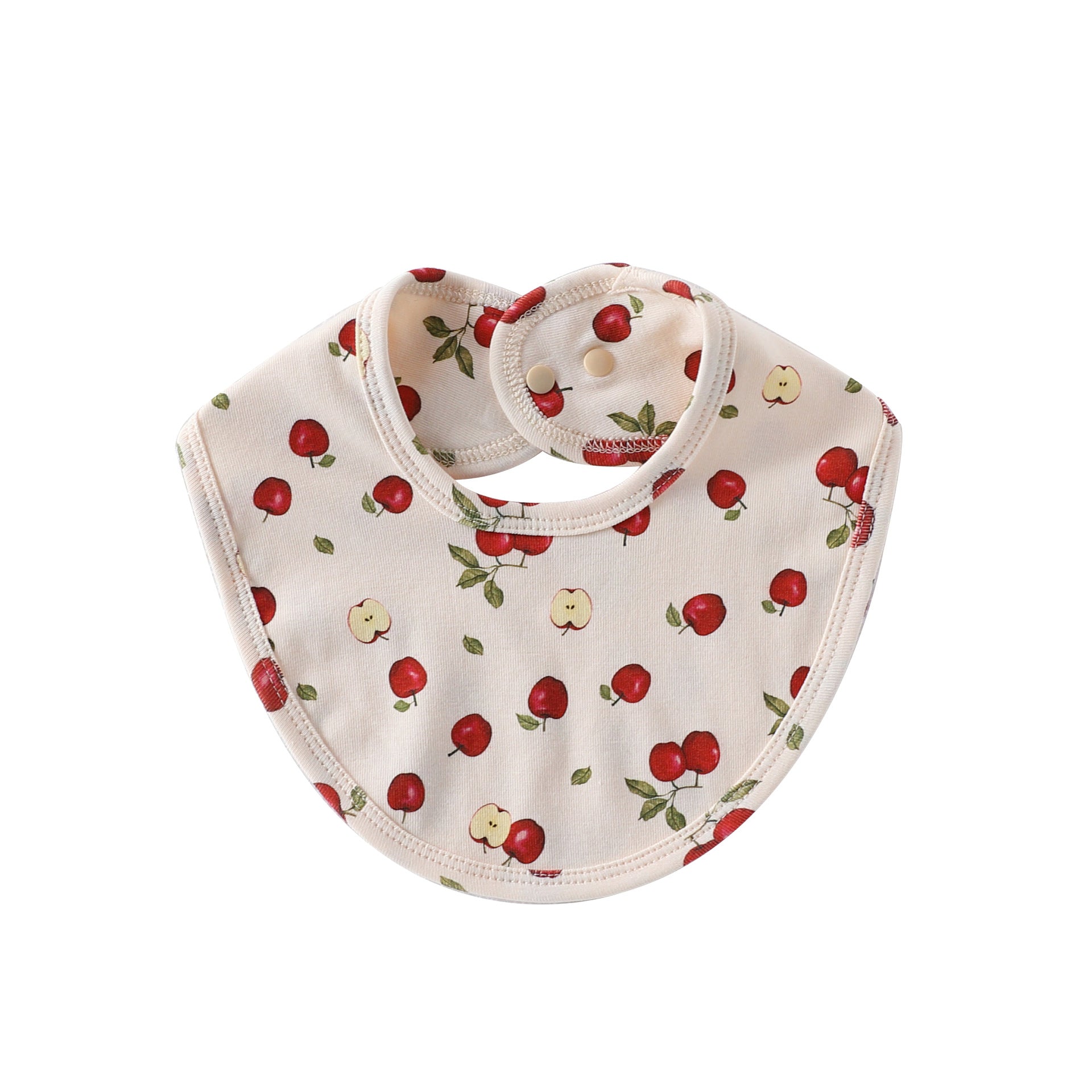 Simple Fruits Pattern Cotton Bib, MyKids-USA®, Bibs, MyKids-USA - Size/Age - S (1-3Y) - Color - Red -  -  - TR25030181448-C.