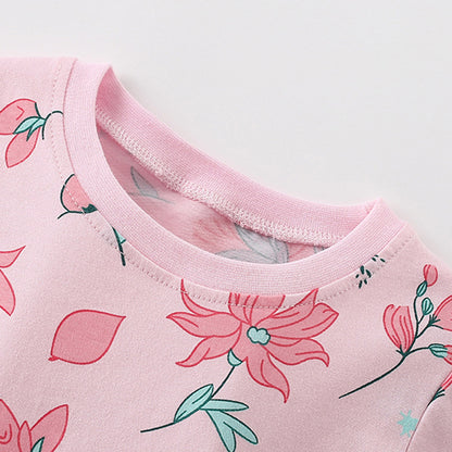 Summer Baby Kids Flowers Pattern T-shirt and Shorts Clothing Set for Girls, MyKids-USA®, Baby & Toddler Outfits, MyKids-USA -  -  -  -  -  -  - 