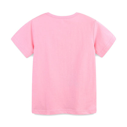 Summer Girls’ Sun and Moon Cartoon Pattern T-shirt in European and American Style, MyKids-USA®, Baby & Toddler Tops, MyKids-USA -  -  -  -  -  -  - 