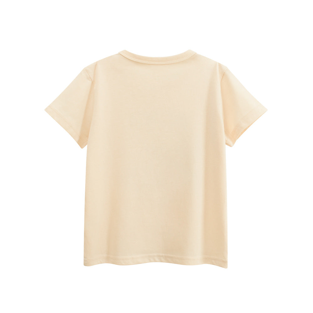 Summer Girls’ Colorful Cartoon and Letters Pattern T-shirt in European and American Style, MyKids-USA®, Baby & Toddler Tops, MyKids-USA -  -  -  -  -  -  - 