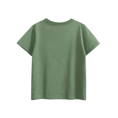 Summer Boys and Girls’ Cartoon and Letters Pattern T-shirt in European and American Style