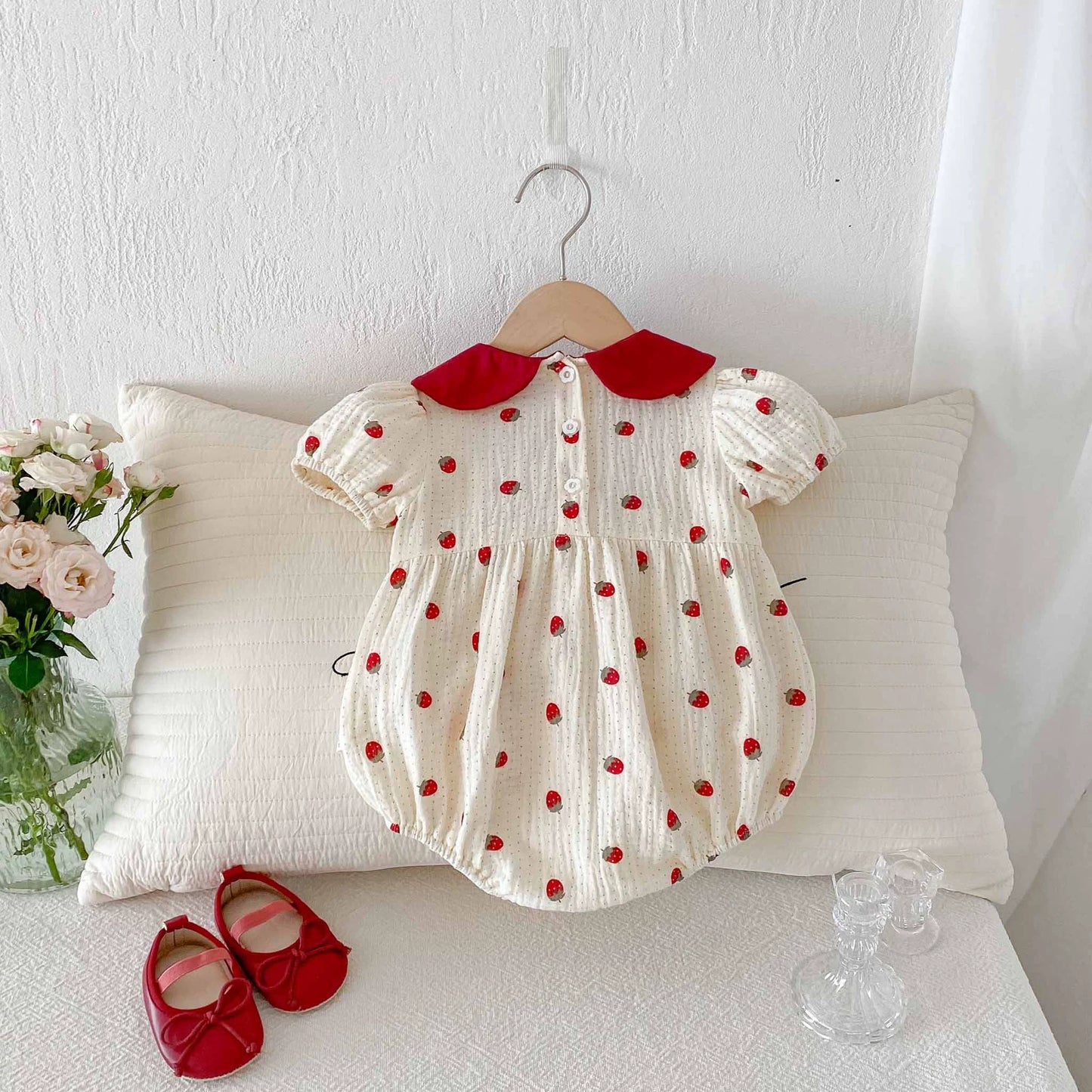 Summer Arrival Baby Girls Cute Short Sleeves Fruits Pattern Onesies, MyKids-USA®, Baby One-Pieces, MyKids-USA -  -  -  -  -  -  - 
