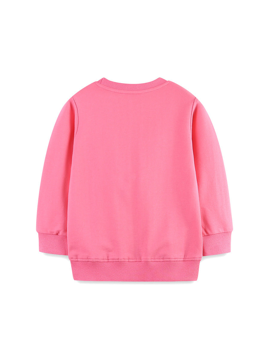 Autumn and Spring Arrival Animals Cartoon Pattern Long Sleeves Sweatshirt for Stylish Girls