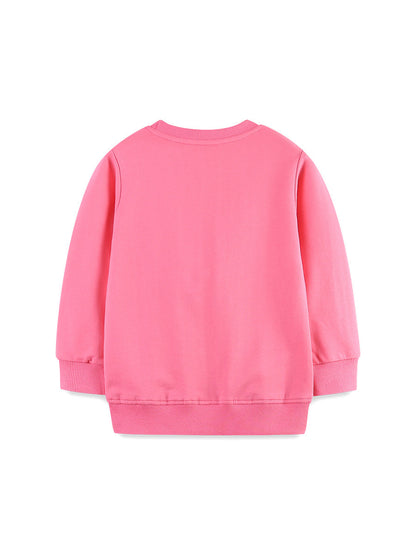 Autumn and Spring Arrival Animals Cartoon Pattern Long Sleeves Sweatshirt for Stylish Girls