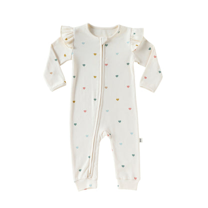 MyKids-USA® Autumn Hot Selling Baby Unisex Hearts Pattern Long Sleeves Romper