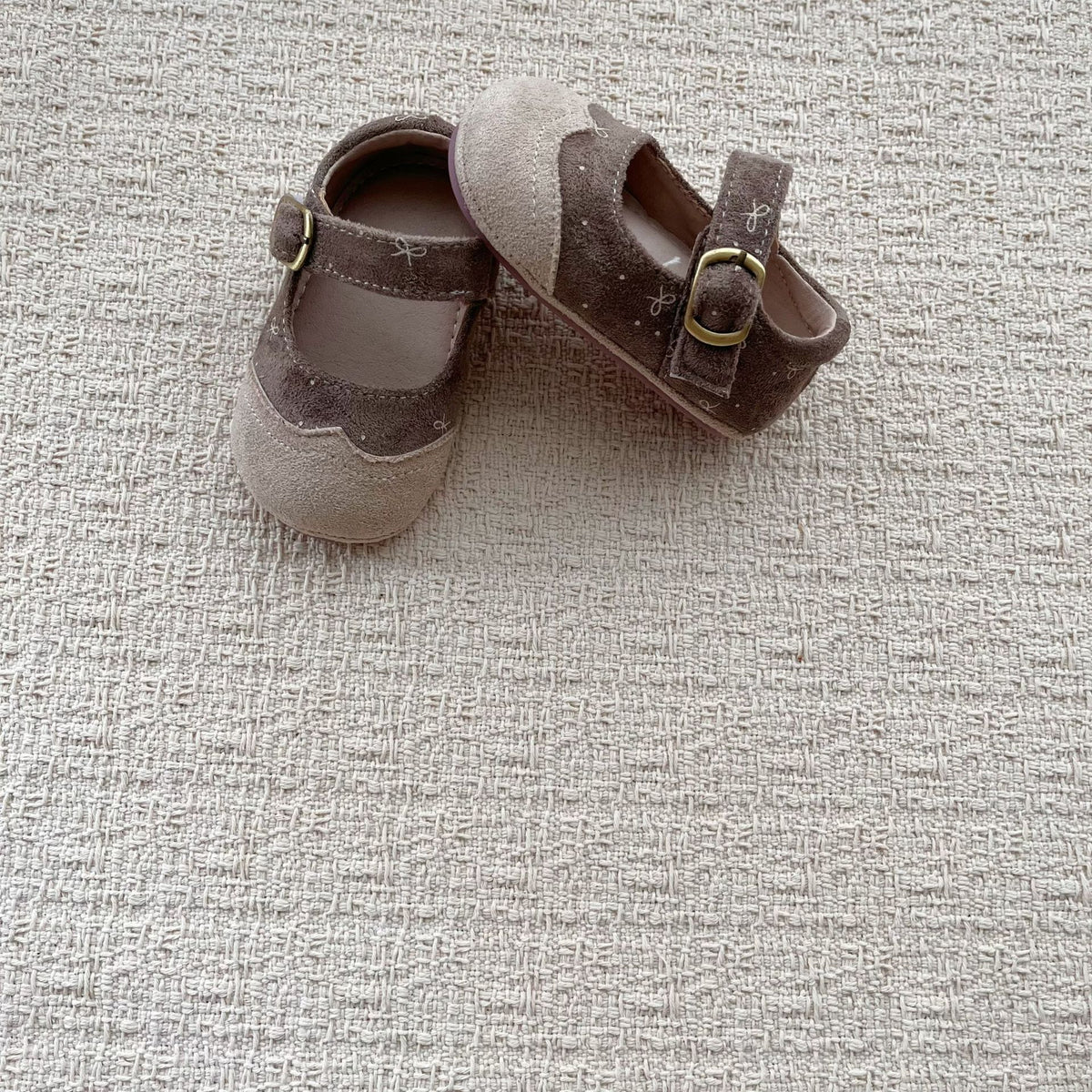 MyKids-USA® Baby Girl Faux Suede Bowknot Soft Sole Shoes