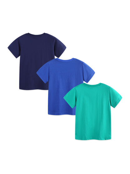 Summer Baby Kids Casual Cartoon Pattern T-shirt Clothing Set for Boys