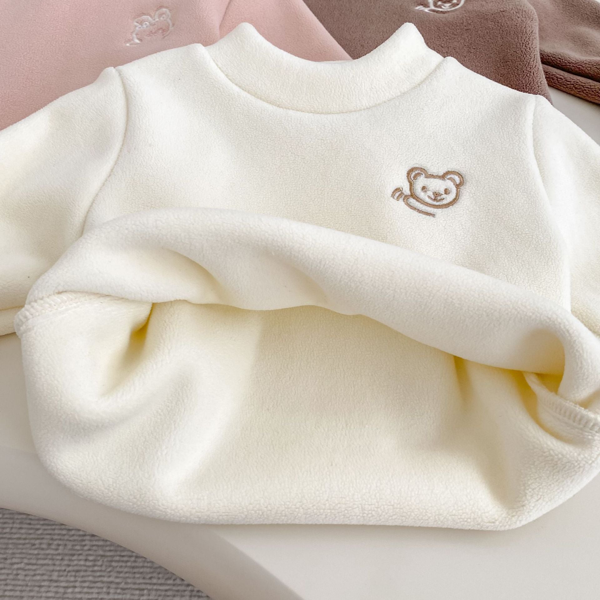 Autumn and Winter Arrival Baby Kids Unisex Long Sleeves Teddy Bear Pattern Warm Top, MyKids-USA®, Baby & Toddler Tops, MyKids-USA - Size/Age - 66 (3-6M) - Color - Beige -  -  - TR2511291820-A