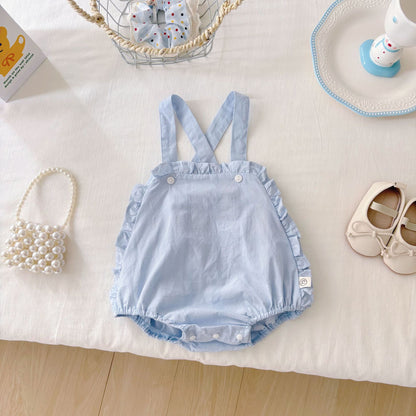 Summer Hot Selling Baby Kids Girls Sleeveless Blue Strap Onesies Overalls and White Shirt Clothing Set, MyKids-USA®, Baby & Toddler Outfits, MyKids-USA -  -  -  -  -  -  - 