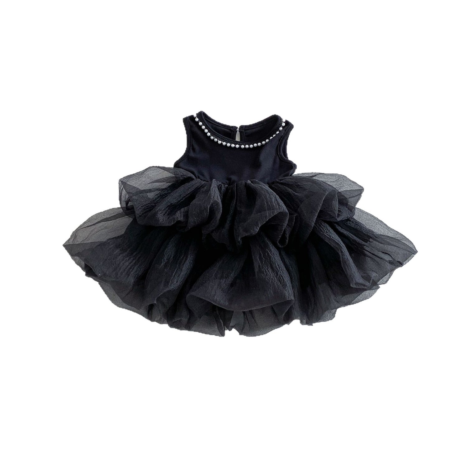 Summer Arrival Sleeveless Black Beaded Dress for Stylish Girls, MyKids-USA®, Baby & Children's Dresses, MyKids-USA - Size/Age - 80 (9-12M) - Color - Black -  -  - TR2606012342.