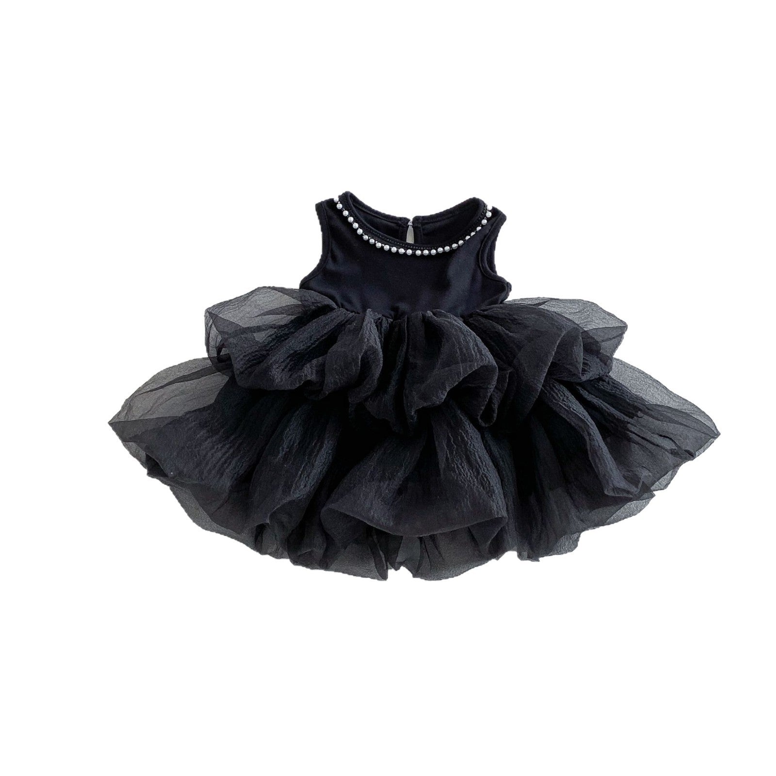 Summer Arrival Sleeveless Black Beaded Dress for Stylish Girls, MyKids-USA®, Baby & Children's Dresses, MyKids-USA - Size/Age - 80 (9-12M) - Color - Black -  -  - TR2606012342.