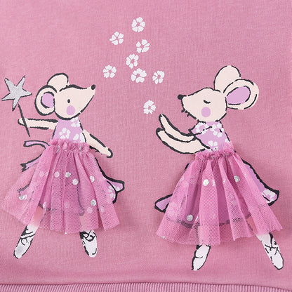 Spring and Autumn Girls Animals Cartoon Pattern Long Sleeves Tulle Patchwork Sweatshirt and Floral Pants Clothing Set, MyKids-USA®, Baby & Toddler Outfits, MyKids-USA -  -  -  -  -  -  - 