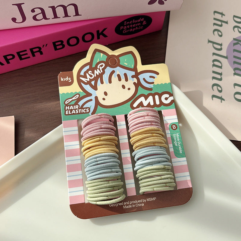 Basic Candy Color Elastic Hair Tie Wholesale, MyKids-USA®, Ponytail Holders, MyKids-USA - Size/Age - Average Size (0-12Y） - Color - Light Blue -  -  - TR2604202206-D.