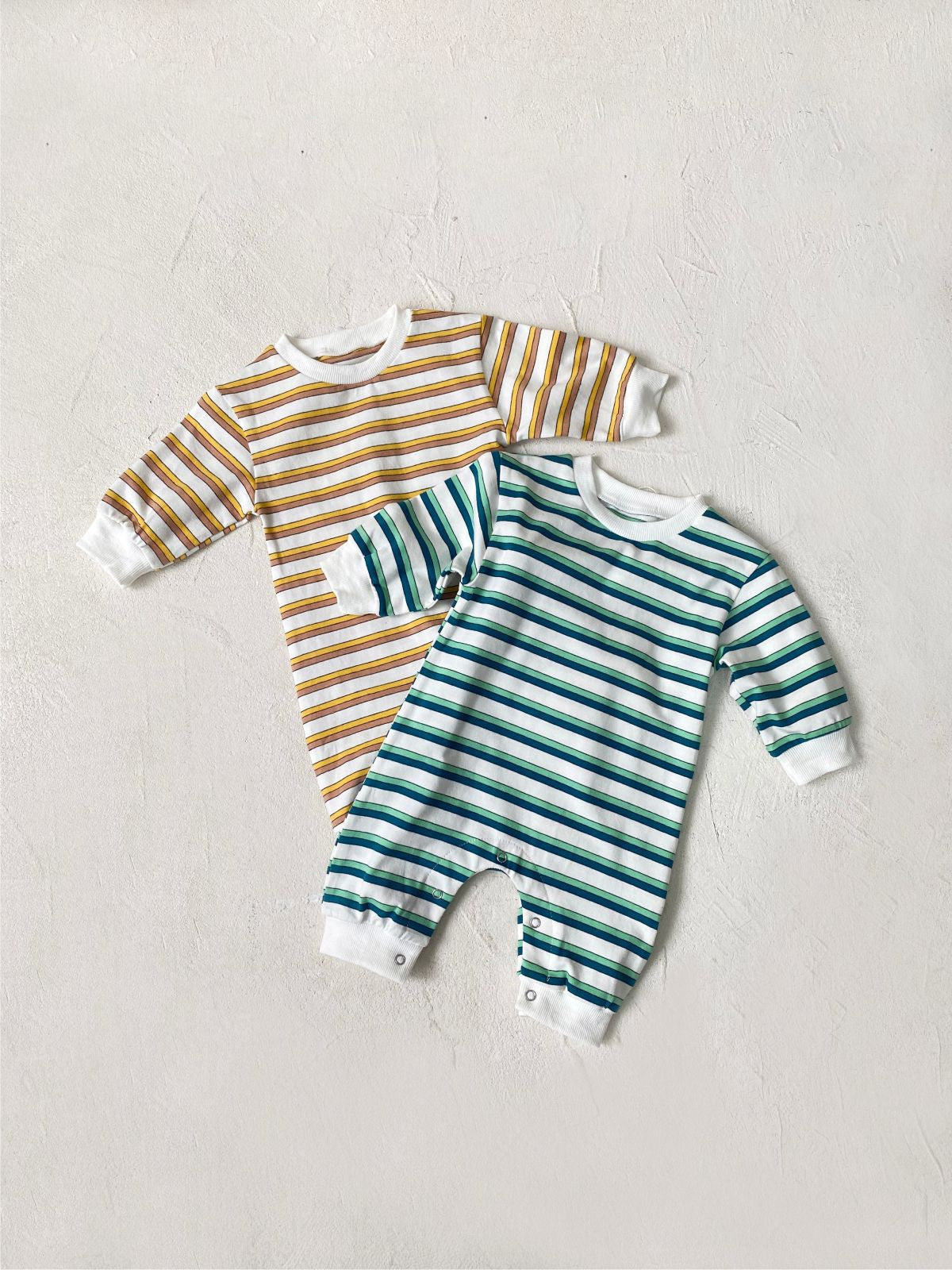MyKids-USA® Autumn Hot Selling Baby Unisex Striped Long Sleeves Romper