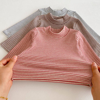 Autumn and Spring Arrival Kids Unisex Casual Striped Long Sleeves Turtleneck Top, MyKids-USA®, Shirts, MyKids-USA -  -  -  -  -  -  - 