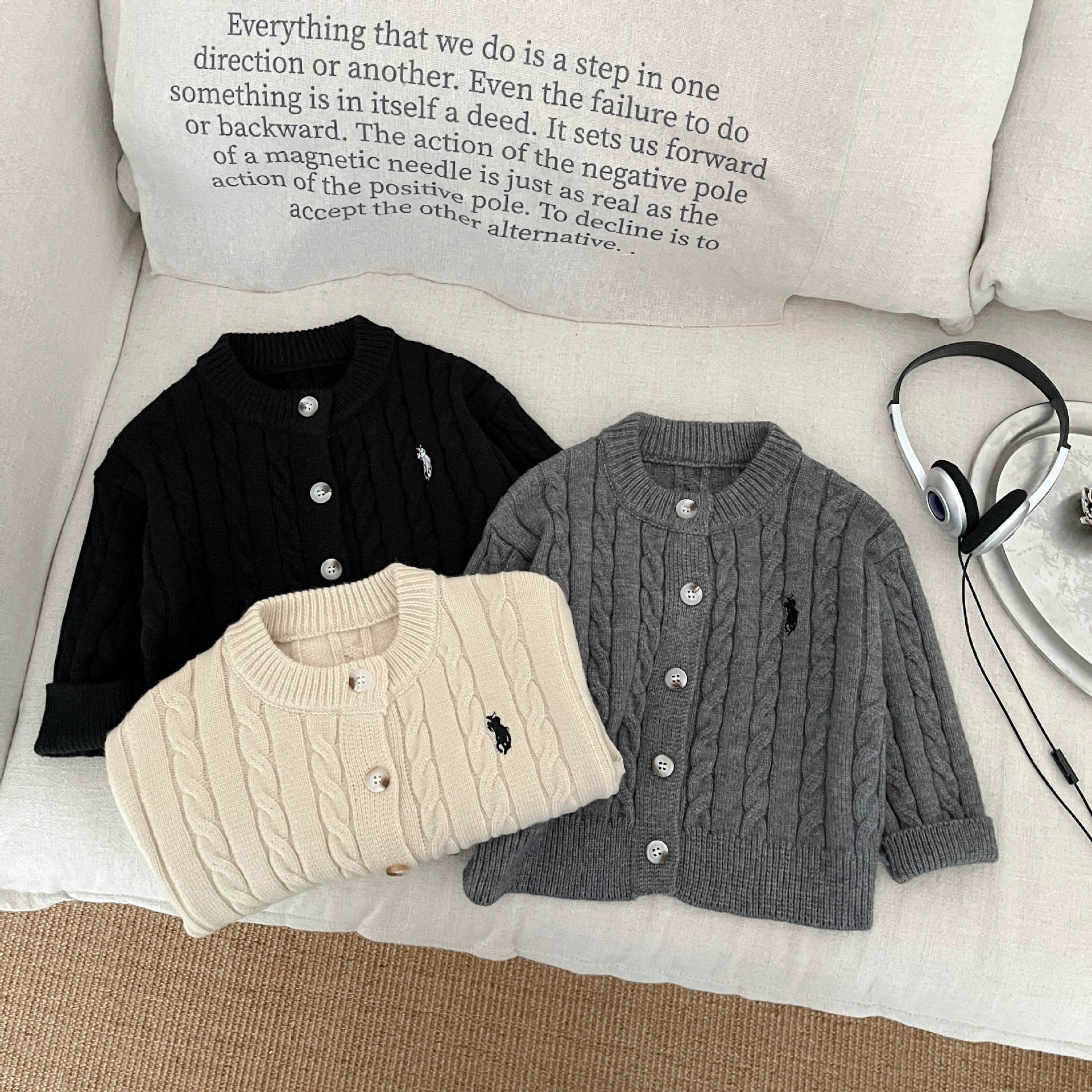 Autumn Arrival Baby Kids Unisex Comfortable Jacquard Pattern Knitted Long Sleeves Cardigan, MyKids-USA®, Cardigans, MyKids-USA -  -  -  -  -  -  - 