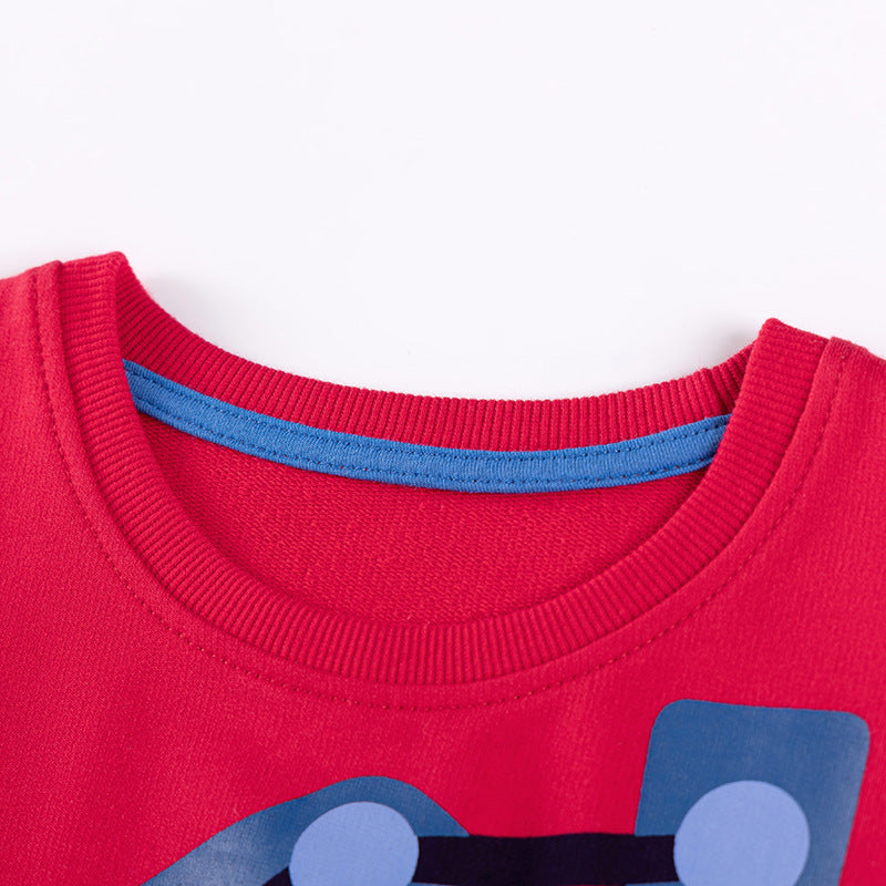 Spring and Autumn Boys Excavator Cartoon Pattern Long Sleeves Sweatshirt and Pants Clothing Set, MyKids-USA®, Baby & Toddler Outfits, MyKids-USA -  -  -  -  -  -  - 