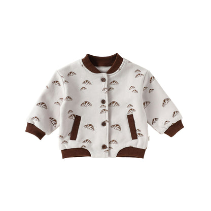 Winter and Autumn Baby Kids Geometric Bread Pattern Long Sleeves Coat and Pants, MyKids-USA®, Baby & Toddler Outfits, MyKids-USA - Size/Age - 80 (9-12M) - Color - Grey -  -  - TR2509282352-B