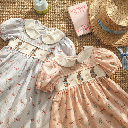 Summer Arrival Baby Girls Short Sleeves Animals Cartoon Pattern Dress, MyKids-USA®, Baby & Children's Dresses, MyKids-USA -  -  -  -  -  -  - .