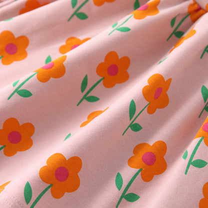 Autumn Arrival Kids Girls Flowers Pattern Long Sleeves Crew Neck Dress, MyKids-USA®, Baby & Toddler Dresses, MyKids-USA -  -  -  -  -  -  - 