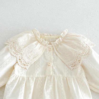 MyKids-USA® Autumn Arrival Baby Girls Long Sleeves Flowers Embroidery Pattern Bodysuit
