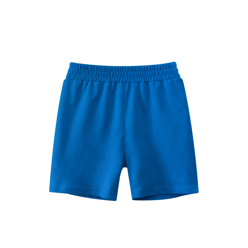 Baby Boy Solid Color Mid Pants In Summer