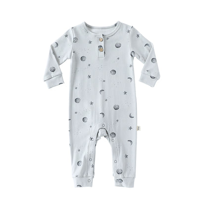 Autumn Arrival Baby Unisex Long Sleeves Casual Animals Pattern Rompers, MyKids-USA®, Baby One-Pieces, MyKids-USA - Size/Age - 66 (3-6M) - Color - Light Blue -  -  - TR2508282258-C