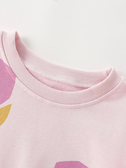 MyKids-USA® Winter and Autumn Baby Kids Girls Flowers Pattern Long Sleeves Sweatshirt and Plain Pants Clothing Set