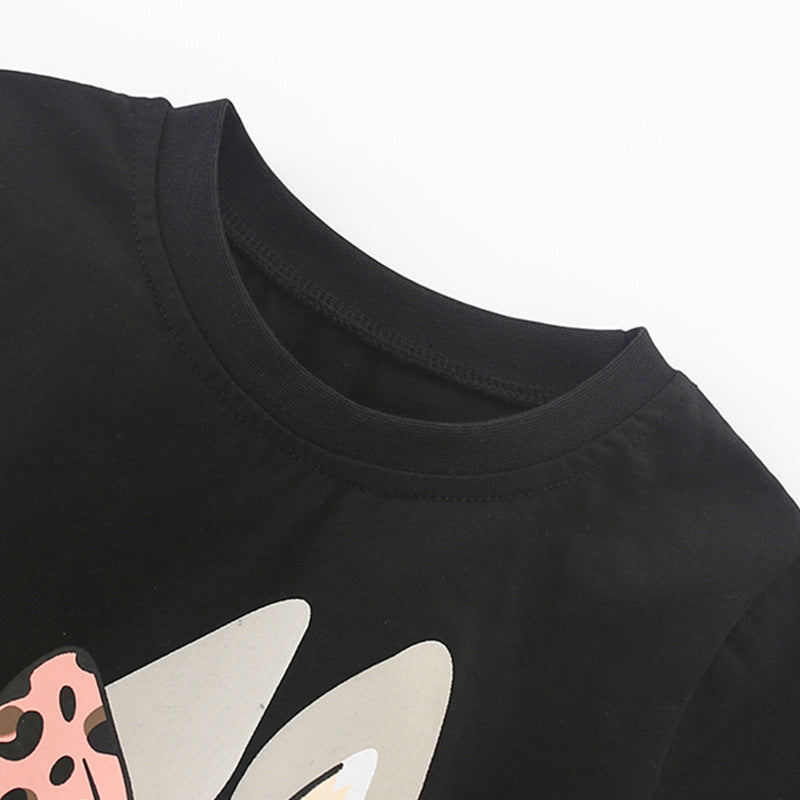 Summer Girls’ Animals Cartoon Pattern T-shirt in European and American Style, MyKids-USA®, Baby & Toddler Tops, MyKids-USA -  -  -  -  -  -  - 