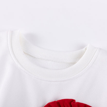 Spring and Autumn Girls Hearts Pattern Long Sleeves Top and Solid Color Pants Clothing Set, MyKids-USA®, Baby & Toddler Outfits, MyKids-USA -  -  -  -  -  -  - 