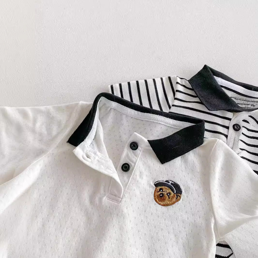 Summer Arrival Baby Unisex Casual Striped/Color Patchwork Short Sleeves Onesies, MyKids-USA®, Baby One-Pieces, MyKids-USA -  -  -  -  -  -  - 