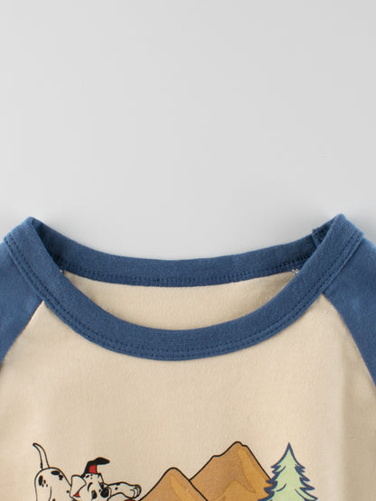 Autumn Baby Boys Letters and Puppy Print Color Patchwork Long Sleeves Crew Neck Base Top Shirt, MyKids-USA®, Baby & Toddler Outerwear, MyKids-USA -  -  -  -  -  -  - 