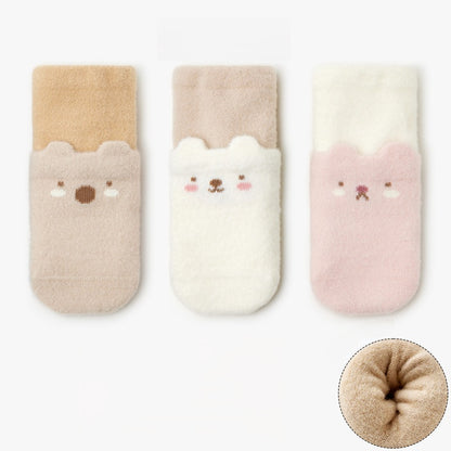 Autumn and Winter Arrival Baby Kids Boys and Girls Breathable Cartoon Pattern Socks 1 Lot=3-Pair Set, MyKids-USA®, Baby & Toddler Socks & Tights, MyKids-USA - Size/Age - XS (0-6M) - Color - Beige -  -  - TR2511222359-A