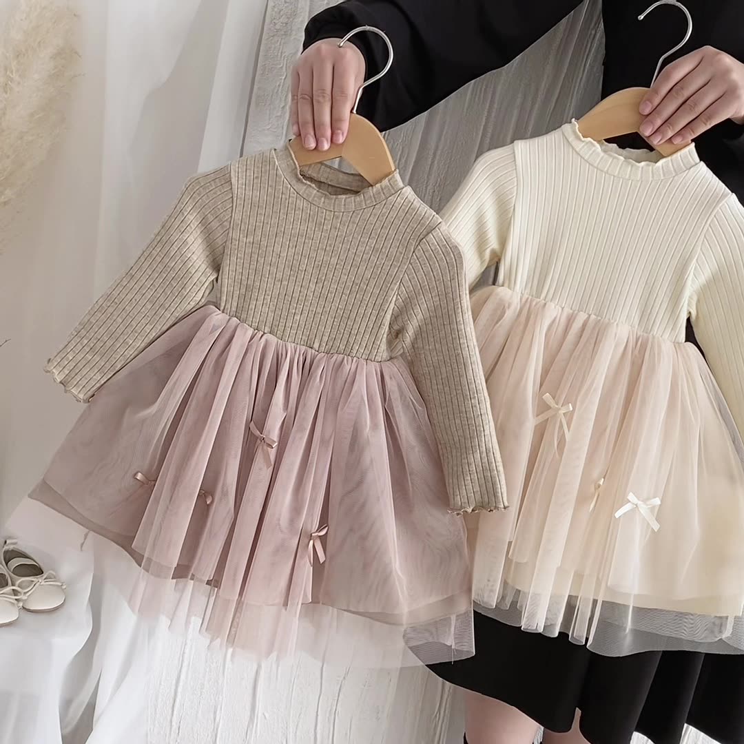 Autumn Hot Selling Baby Kids Girls Princess Long Sleeves Tulle Patchwork Dress with Butterfly, MyKids-USA®, Baby & Toddler Dresses, MyKids-USA -  -  -  -  -  -  - 