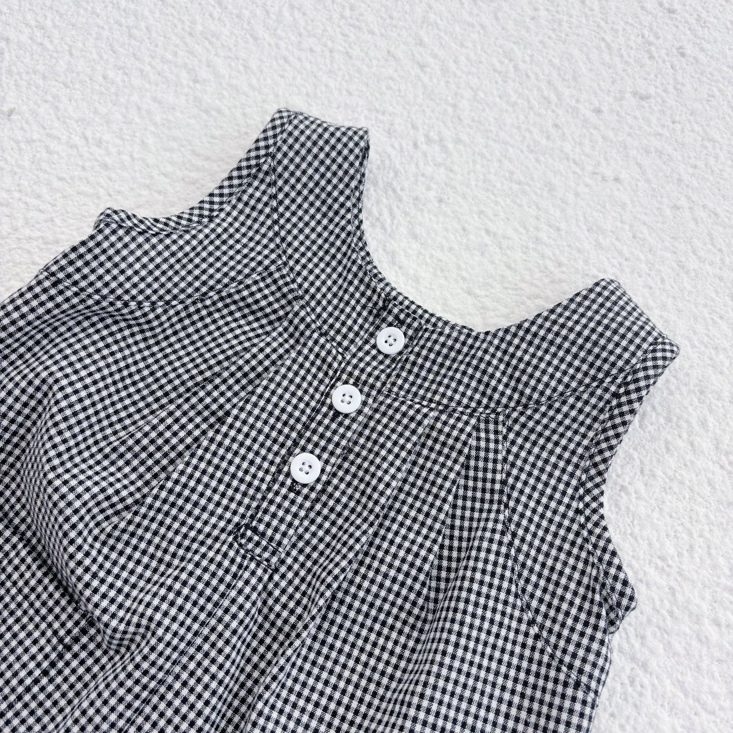 Summer Arrival Baby Unisex Casual Plaid Pattern Sleeveless Rompers, MyKids-USA®, Baby One-Pieces, MyKids-USA -  -  -  -  -  -  - 