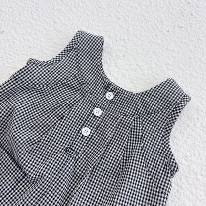 Summer Arrival Baby Unisex Casual Plaid Pattern Sleeveless Rompers, MyKids-USA®, Baby One-Pieces, MyKids-USA -  -  -  -  -  -  - 