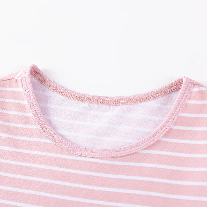 Autumn and Spring Arrival Striped and Cartoon Pattern Long Sleeves Dress for Stylish Girls, MyKids-USA®, Baby & Toddler Dresses, MyKids-USA -  -  -  -  -  -  - 