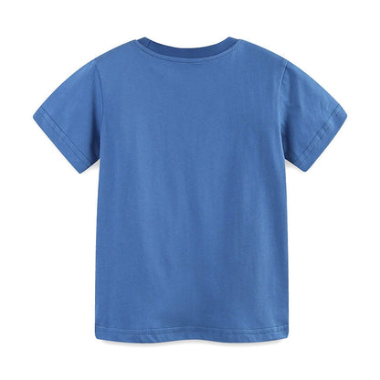 Summer Boys’ Engineering Cars Cartoon Pattern T-shirt in European and American Style, MyKids-USA®, Baby & Toddler Tops, MyKids-USA -  -  -  -  -  -  - 